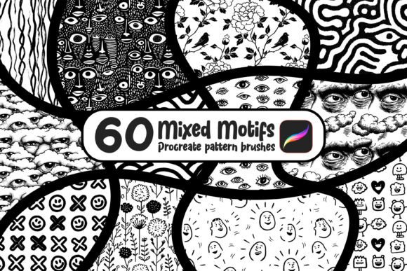 Download 60 Procreate Pattern Brushes - Pattern brushes Collection
