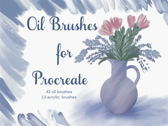 Download Oil Brushes for Procreate (55 Brushes) - Premium Resources