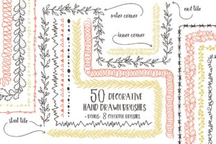 Download 50 Vector Pattern Brushes - Pattern brushes Collection