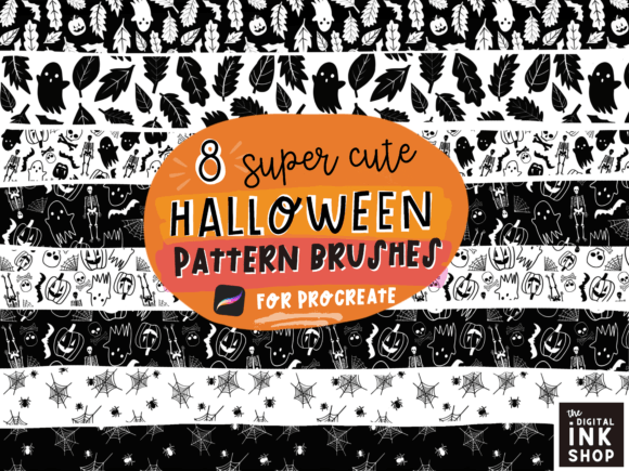 Download &nbsp;Halloween Procreate Pattern Brushes - Pattern brushes Collection