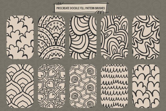 Download Doodlefill Procreate Pattern Brushes - Pattern brushes Collection