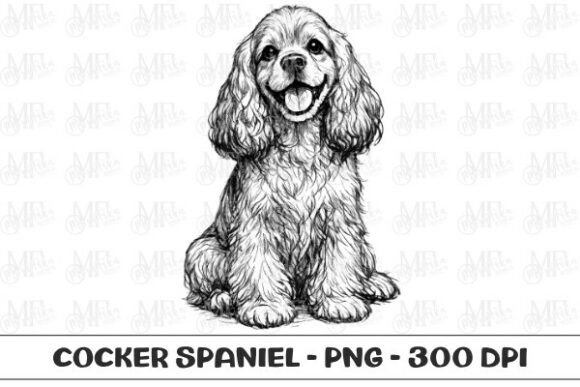 Download Cocker Spaniel Dog Sketch PNG - Spaniel Collection