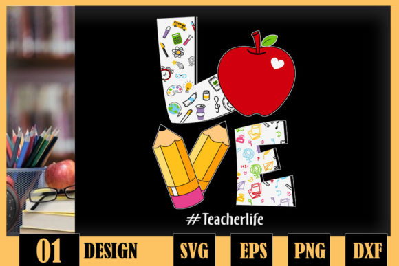 Download LOVE Teacher Life Apple Pencil - Premium Resources